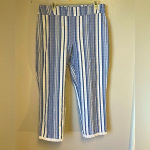 Blue striped Capri Pants Size 14